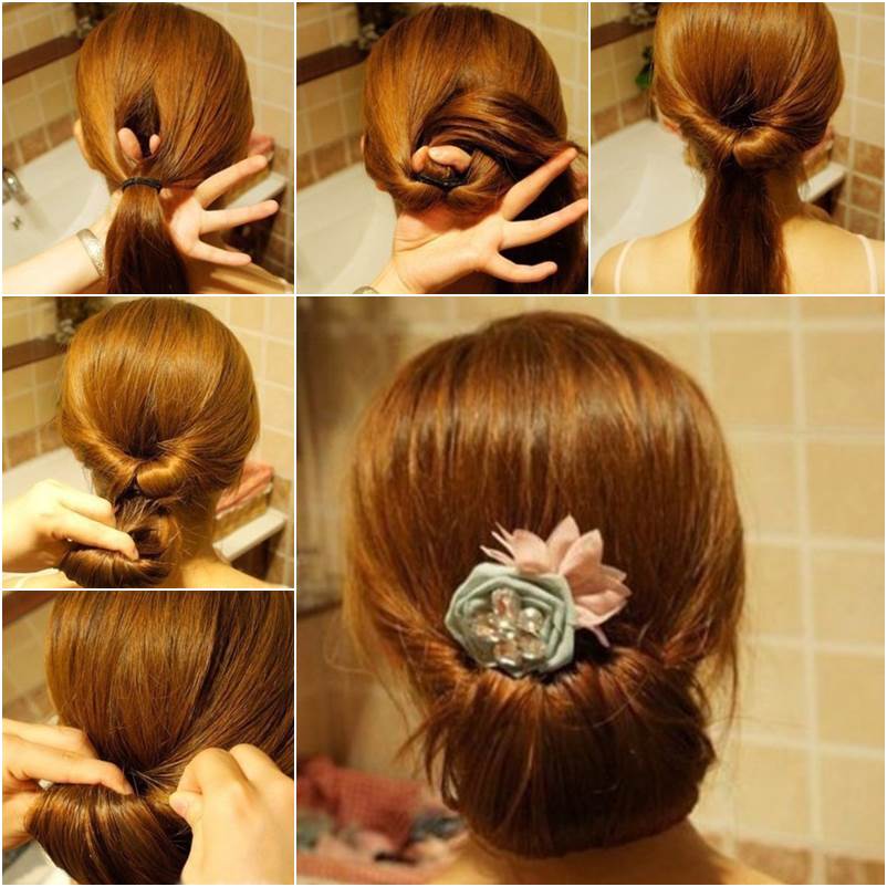 Diy Easy Twisted Hair Bun Hairstyle Good Home Diy