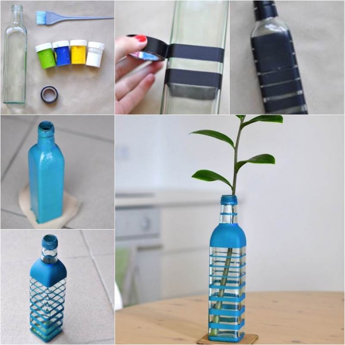DIY Beautiful Vase from Glass Bottle