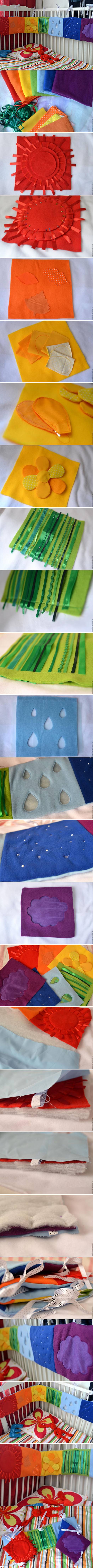 DIY Colorful Baby Crib Side Cloth Book Decoration 1