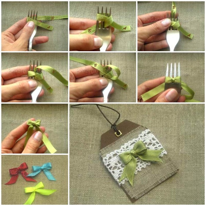 DIY Easy Ribbon Bow with a Fork