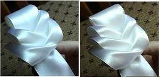 DIY Satin Ribbon Rose without Needle and Thread 5