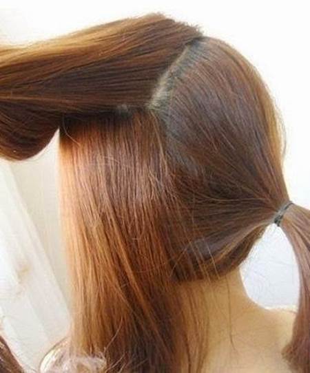 DIY Easy Twisted Side Ponytail Hairstyle 3