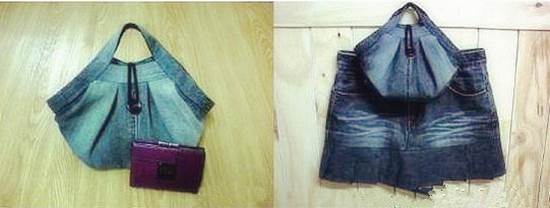 DIY Stylish Handbag from Old Jeans 36