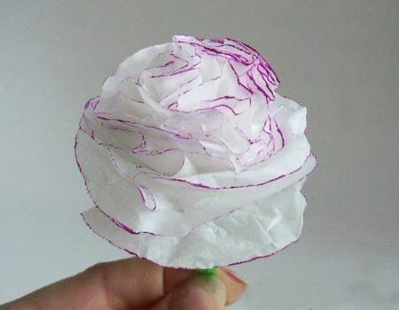 DIY Beautiful Tissue Paper Flowers 6