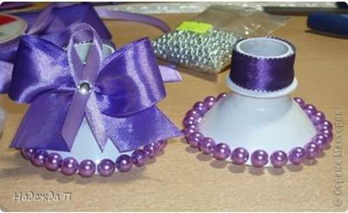 DIY Pretty Candle Holder from Recycled Plastic Bottle 5