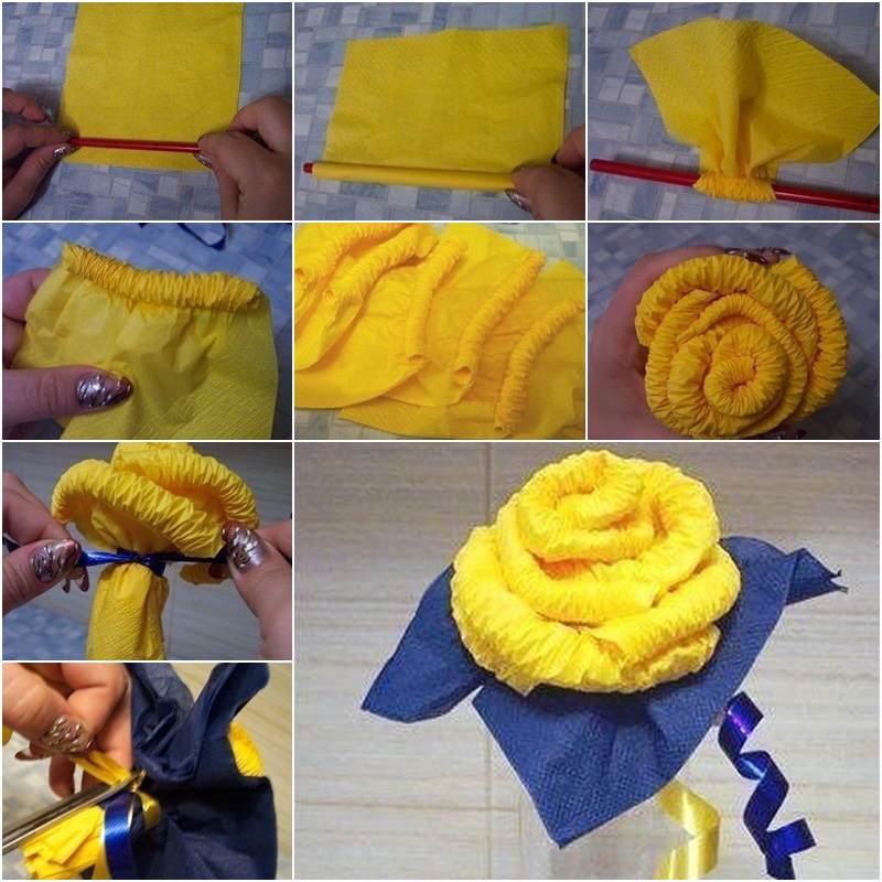 DIY Easy Napkin Paper Roses